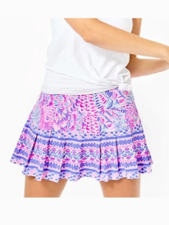 Lilly Pulitzer Pants - Lilly Pulitzer Luxletic Skort Annora Skirt Shorts Raz Berry Sea You Soon XS